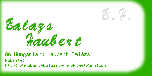 balazs haubert business card